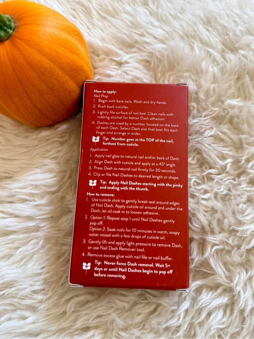 🍁NWT Red Aspen press on Nails - Pumpkin Spice